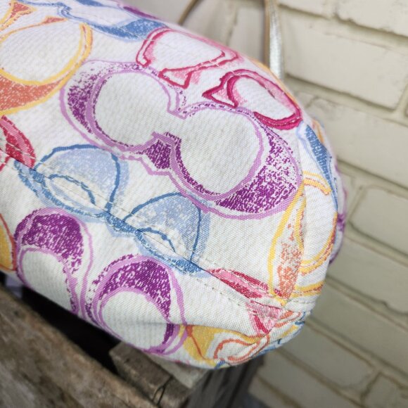 Coach Poppy Dream Signature C's Colorful Tote Bag - Picture 11 of 15